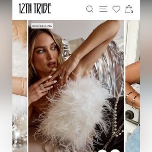 12th Tribe White Feathered Top